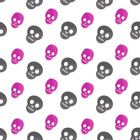 Seamless skull pattern in trendy pink and gray on pink background 27433287 Vector Art at Vecteezy