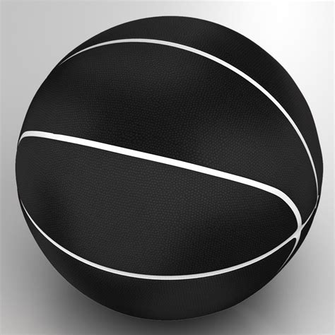 Black basketball ball 3D Model - FlatPyramid