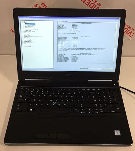 Dell Precision 7520 15” Intel Core I7 VPro Laptop No Hard Drive 8gb Ram