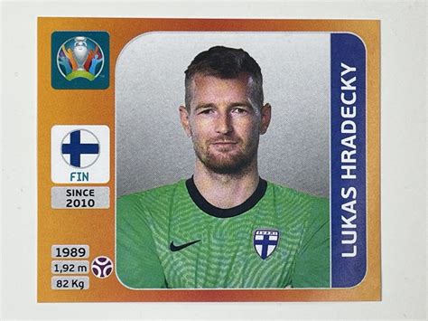 178 Lukas Hradecky (Finland) Euro 2020 Stickers - Solve Collectibles