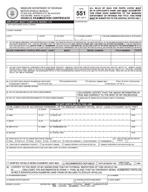 Missouri form 551 - Fill Out and Sign Printable PDF Template | SignNow