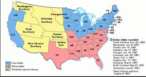 pre-civil war map of america Diagram | Quizlet