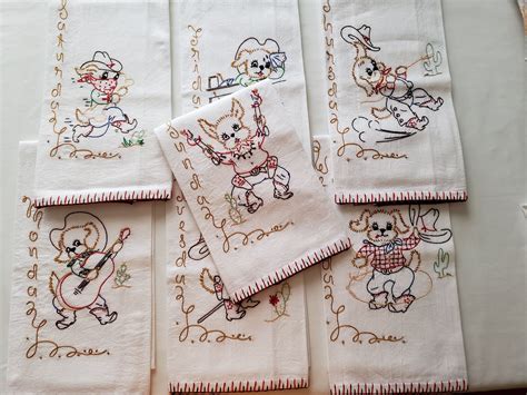 Flour Sack Towels Embroidery Pattern | Hand Embroidery