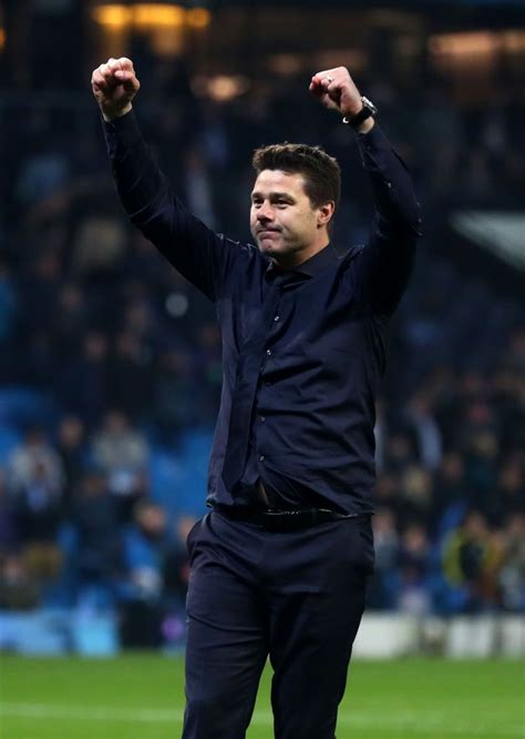 Tottenham Manager Mauricio Pochettino celebrates winning the UEFA ...