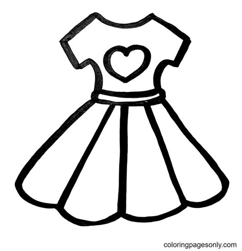 Dress Coloring Pages Printable for Free Download