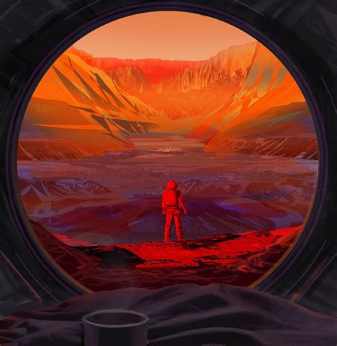 NASA astronaut on Mars | Astronaut illustration, Nasa astronauts, Space art