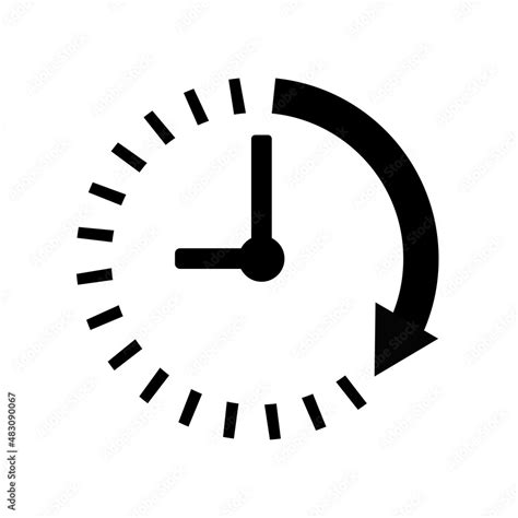 Time passing icon, vector illustration. Flat design style. vector time ...