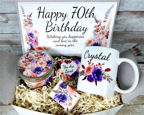 70th Birthday Gift Idea Gift Basket For Her 70th Grandmas | Etsy