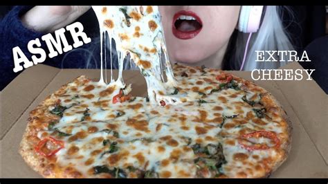 ASMR PIZZA EATING EXTREME CHEESE **Eating Sound MUKBANG - YouTube