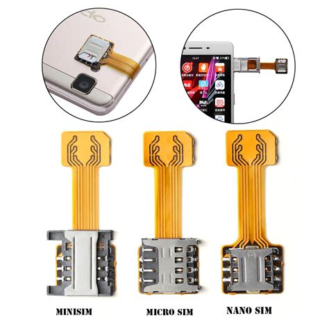 1PC Universal TF Hybrid Sim Slot Dual SIM Card Adapter Micro SD Extender Nano Cato Android Phone ...