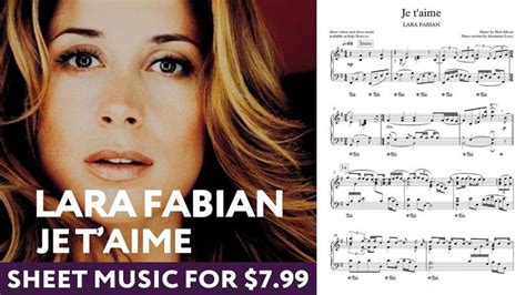 Lara Fabian "Je t'aime" | Piano cover + PDF Sheet music | Piano cover, Sheet music, Je t'aime