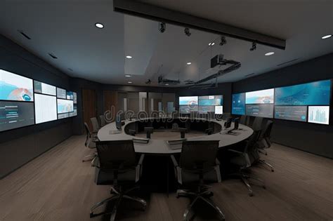 Virtual Conference Room with Multiple Screens, Projectors and Speakers ...