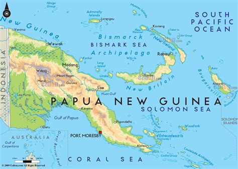 Capital city of papua new guinea map - Map of capital city of papua new guinea (Melanesia - Oceania)