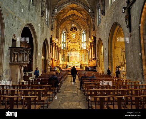 Interior views of the Papal Palace in Avignon southern France Stock Photo - Alamy