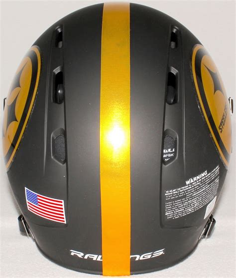 Pittsburgh Steelers Custom Matte Black Full-Size Authentic Proline ...