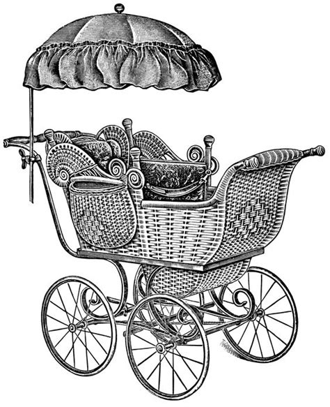 vintage baby carriage clipart - Clip Art Library