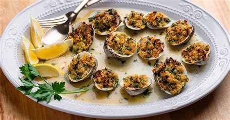 Clams Oreganata - Stuffed With Garlicky Breadcrumbs - Sip and Feast