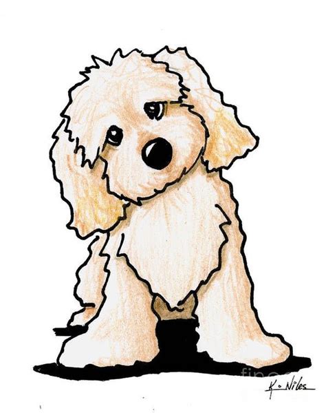 Curious Cute Art Print by Kim Niles | Dog drawing simple, Cute dog drawing, Puppy drawing easy