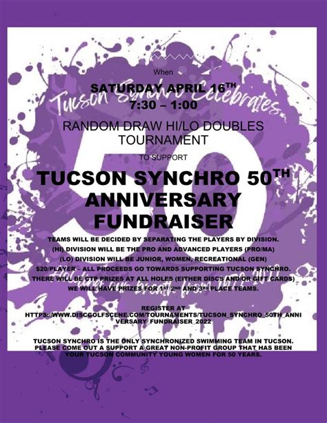 Tucson Synchro 50th Anniversary fundraiser (2022, Tucson Synchro) · Disc Golf Scene