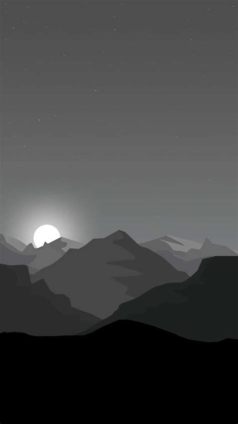 Download A Night Sky With Mountains And Stars Wallpaper | Wallpapers.com