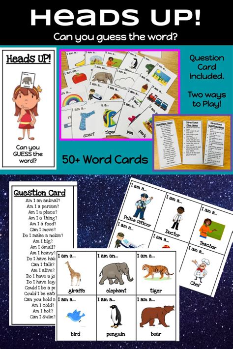 Printable Heads Up Game Cards - Printable Word Searches