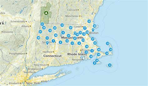 AllTrails hiking - map of Massachusetts | Hiking map, Kid friendly, Trail maps