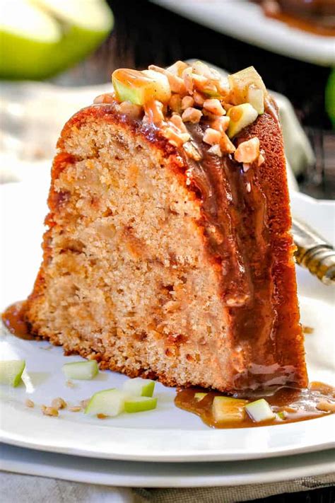 Toffee Apple Pound Cake with SPICED Caramel Sauce