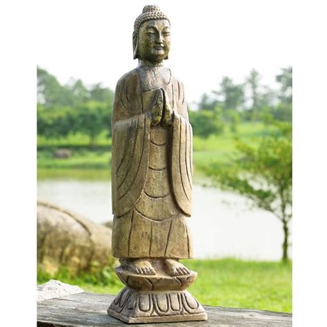 Meditating Garden Buddha Statue Sculpture Indoor Outdoor 27"H | Buddha ...