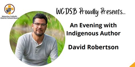 An Evening with Indigenous Author David Robertson at St. David CSS - St. David C.S.S.