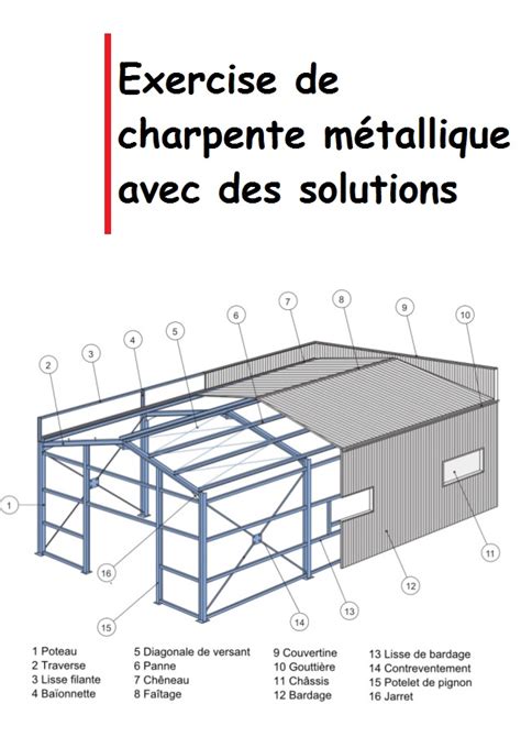 Exercise de charpente métallique avec des solutions pdf