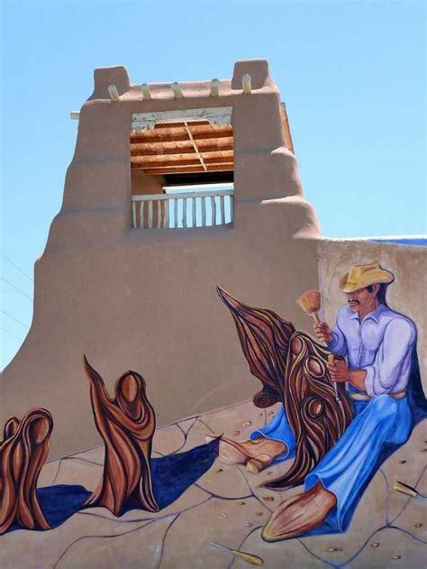 Mural by George Chacon, Taos New Mexico Artist | Taos new mexico, Mexico, Tao