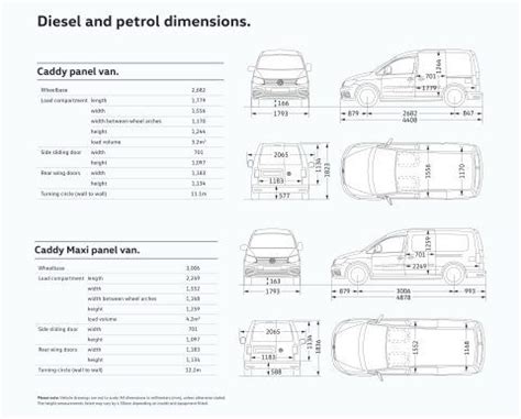 Caddy-PV&MaxiPV-dimensions | Vw caddy maxi, Caddy van, Volkswagen caddy van