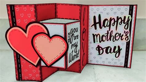 diy mothers day card | handmade card for mothers day | how to make card for mothers day - YouTube