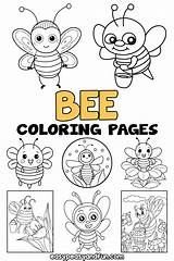 Printable Bee Coloring Pages – 30 Cute Sheets  coloring sketch template