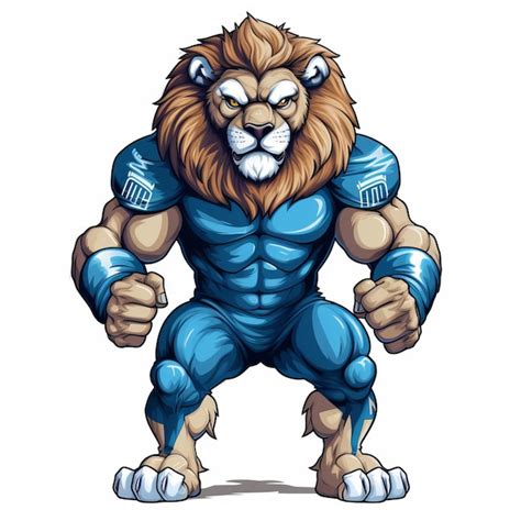 The Roaring Force The Mighty Lion Mascot of the Detroit 'Lions ...