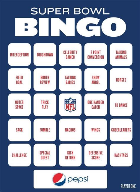 Super Bowl Commercial Bingo 2023 Free Printable