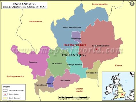 Hertfordshire County Map