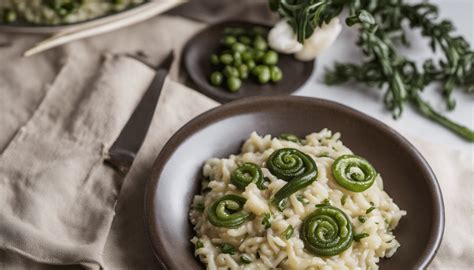 Fiddlehead Risotto with Parmesan - Your Gourmet Guru