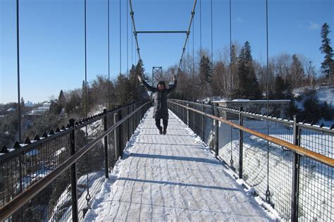 Montmorency Falls--The Suspension Bridge offers a beautiful view ...