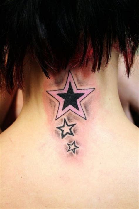 49 Nice Star Neck Tattoos - Neck Tattoo Designs