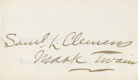 Twain Autograph - 1710104 - Bold dual signatures, Saml L. Clemens / Mark Twain, on a card