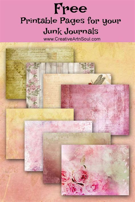 20 Free Printable Junk Journal Pages | Free paper printables, Scrapbook ...