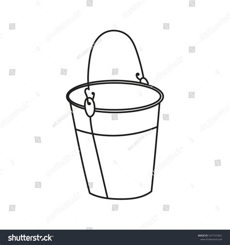 Bucket Outline Vector Symbol Icon Design Stock Vector (Royalty Free ...