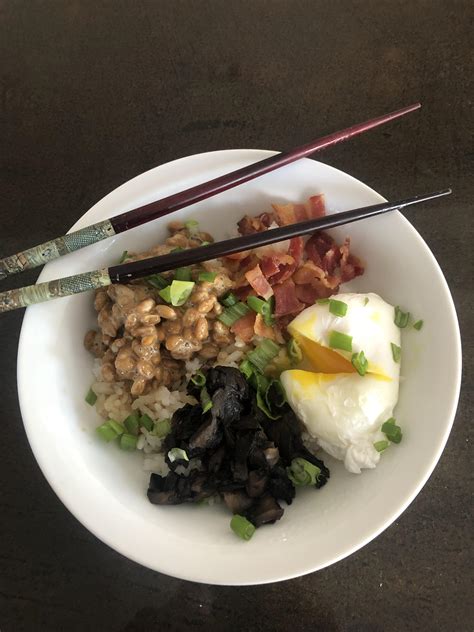 Japanese breakfast bowl with natto. : r/FoodPorn