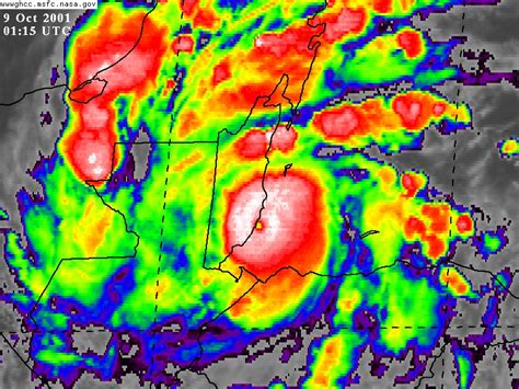 Hurricane Iris 2001 satellite