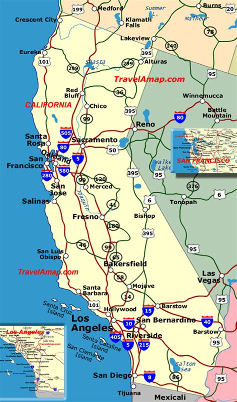 California Map With Highways – Topographic Map of Usa with States