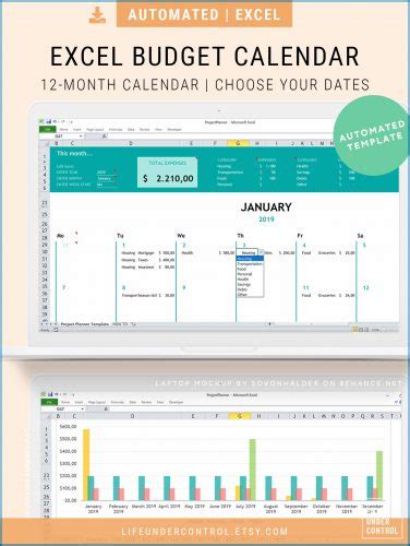 √ Free Printable Excel Budget Calendar Template