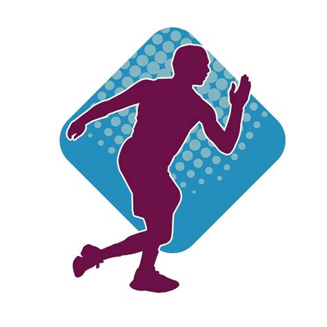 Silhouette of a sporty man in running pose. Silhouette of a male run pose. 37139158 Vector Art ...