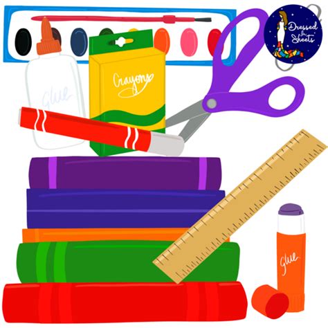 Back to School Supplies Clip Art | Made By Teachers