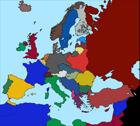 Image - Blank Map of Europe 1936 Colors.png | Middle Earth Roleplay Wiki | FANDOM powered by Wikia